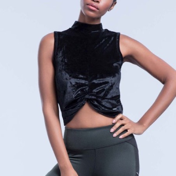 Zobha Sadie Cropped Mock-Neck Top - Picture 1 of 6